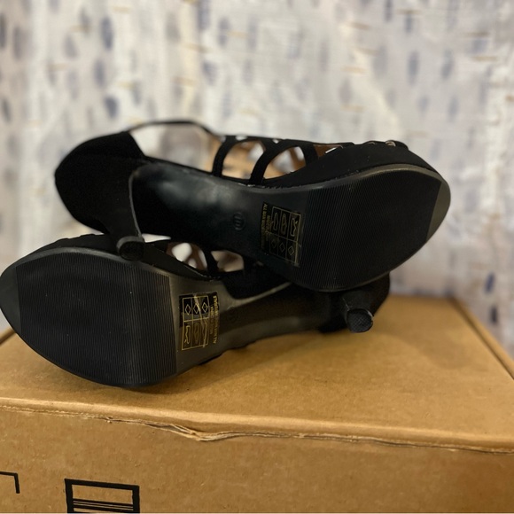Black womens  high heels 10 - Picture 7 of 8